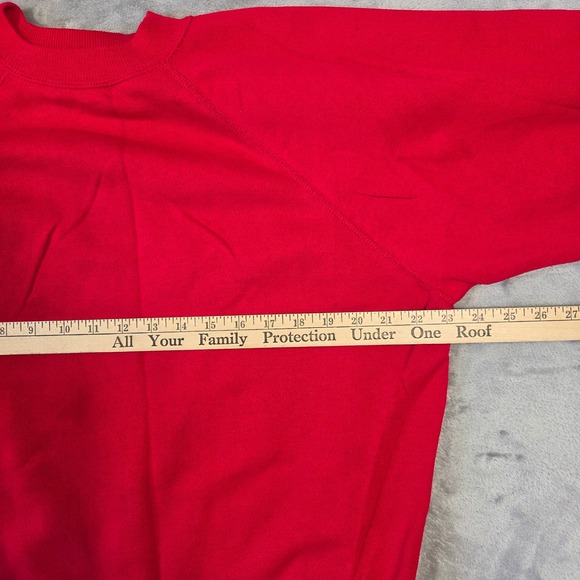 Vintage Hanes Sport Red Raglan Crewneck Sweatshirt Men XL Made in USA 90s Grunge - Picture 7 of 9